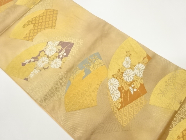 JAPANESE FUKURO OBI / WOVEN FOLDING FAN PATTERN